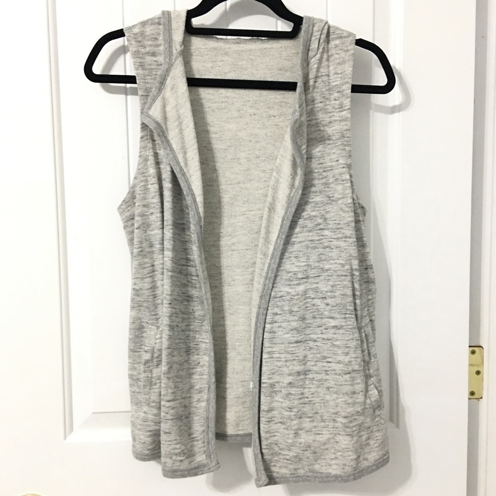 NWOT Jack by BB Dakota Jersey Gray Hooded Vest